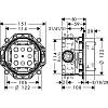 Смеситель для душа Novus скрытого монтажа в комплекте с Ibox, Chrome Hansgrohe (71065180), в Украине - фото №4 - small