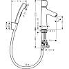 Смеситель для умывальника Talis Select S 100 с клапаном Chrome Hansgrohe (72291000), купить - фото №2 - small