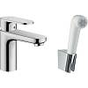 Змішувач для умивальника Vernis Blend 100V з гігієнічної лійкою Chrome Hansgrohe (71215000) - small