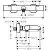 Смеситель с термостатом для ванны Ecostat Fine Chrome Hansgrohe (13325000), недорого - фото №3 - small