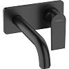 Змішувач для умивальника настінний Vernis Shape 205 мм Matt Black Hansgrohe (71578670) - small