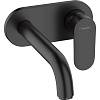 Змішувач для умивальника Vernis Blend зі стіни 205 мм Matt Black Hansgrohe (71576670) - small