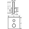 Термостат ShowerSelect Glass White Chrome Hansgrohe (15737400), недорого - фото №3 - small