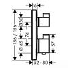 Термостат Ecostat S Ecostat Square 2-режимний Bronze Hansgrohe (15714140), недорого - фото №3 - small