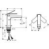 Смеситель для умывальника Tecturis E 110 без донного клапана Matt Black Hansgrohe (73011670), купить - фото №2 - small
