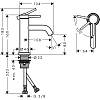 Змішувач для умивальника Tecturis S 80 CoolStart без донного клапана Matt Black Hansgrohe (73301670), недорого - фото №3 - small