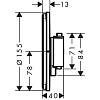 Термостат прихованого монтажу ShowerSelect Comfort S HighFlow Chrome Hansgrohe (15559000), купити - фото №2 - small