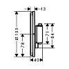 Термостат ShowerSelect Comfort S HighFlow на 1 функцію Chrome Hansgrohe (15562000), недорого - фото №3 - small