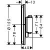 Термостат ShowerSelect Comfort S HighFlow на 1 функцію Matt White Hansgrohe (15562700), купити - фото №2 - small