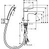 Смеситель Mertis с гигиеническим душем и донным клапаном Push-Open Chrome Hansgrohe (31285000), цена - фото №6 - small