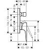 Смеситель для ванны и душа Metropol Matt Black Hansgrohe (32545670), в Украине - фото №4 - small
