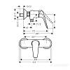 Змішувач для душа Novus Chrome Hansgrohe (71060000), купити - фото №2 - small