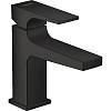Змішувач для умивальника Metropol 100 із донним клапаном push-open, Matt Black Hansgrohe (32500670) - small
