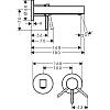 Смеситель для настенный умывальника Finoris, Matt White Hansgrohe (76051700), недорого - фото №3 - small