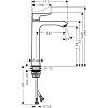 Смеситель для умывальника Metris 200 без донного клапана, Chrome Hansgrohe (31185000), недорого - фото №3 - small