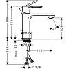 Змішувач для умивальника Rebris E 110 з д/к pop-up, Matt Black Hansgrohe (72557670), купити - фото №2 - small