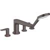 Змішувач врізний на край ванни Talis E на 4 отвори, Brushed Black Chrome Hansgrohe (71748340) - small