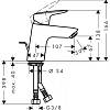 Змішувач Logis 70 для умивальника Matt Black Hansgrohe (71070670), фото - фото №5 - small