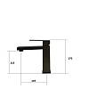 Змішувач Cubo 40102 Graphite Fabiano, в Украине - фото №4 - small