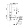 Смеситель для умывальника Light, черный (LIG075NO) Paffoni, в Украине - фото №4 - small