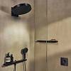 Бічний душ-поличка Hansgrohe Rainfinity 500 1jet Brushed Black Chrome Hansgrohe (26243340), купити - фото №2 - small