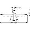 Верхний душ Hansgrohe Croma E 280 1jet Chrome Hansgrohe (26257000), недорого - фото №3 - small