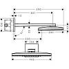 Верхний душ Rainmaker Select 460x300 3jet White/Chrome Hansgrohe (24007400), купить - фото №2 - small