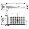 Верхний душ Hansgrohe Rainmaker Select 580x260 3jet Black/Chrome Hansgrohe (24001600), фото - фото №5 - small