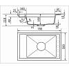 Мийка Estella grafito (780*500mm) граніт GRANADO, замовити - фото №7 - small