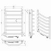Полотенцесушитель Виктория П7 450 х 700 ЭЛЕКТРО Левая S3 Laris, фото - фото №5 - small