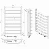 Полотенцесушитель Виктория П8 500 х 800 ЭЛЕКТРО Левая S3 Laris, фото - фото №5 - small