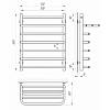 Рушникосушарка Стандарт П7 500 х 660 з полицею Електро Ліва Laris, фото - фото №5 - small
