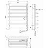 Рушникосушарка Стандарт П7 500 х 660 з полицею Електро Права Laris, недорого - фото №3 - small