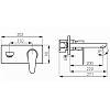 Змішувач Algeo для ванни настінний прихованого монтажу вилив 220 мм Ferro, купити - фото №2 - small