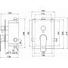 Смеситель Algeo Square скрытого монтажа на 2 выхода в комплекте с монтажной коробкой Ferro, недорого - фото №3 - small