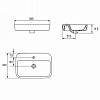 Умывальник на столешницу прямоугольный CASPIA 60 с отверстием для смесителя Cersanit, цена - фото №6 - small