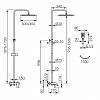 ALGEO SQUARE стойкая душевая NP80 и смеситель для ванной BAQ13U Ferro, купить - фото №2 - small