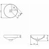 Умывальник врезной в столешницу круглый CREA 38 Cersanit, фото - фото №5 - small