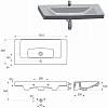Умывальник мебельный MILLE 100x48 Cersanit, недорого - фото №3 - small