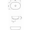 Умывальник на столешницу овальный MODUO 50 антрацит Cersanit, недорого - фото №3 - small