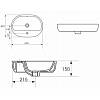 Умывальник на столешницу овальную CASPIA 60 с отверстием для смесителя Cersanit, в Украине - фото №4 - small