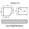 Угол Luxeform S155-1 U Мрамор Ричмонд. 900х900х38мм м.п, купить - фото №2 - small