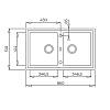 Мойка STONE 90 B-TG 2B Tegranit серый металлик Teka (115260007), недорого - фото №3 - small