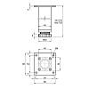 Мебельная опора 40х40мм, H = 710мм, макс. 100кг, чёрная, фото - фото №5 - small