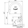 Змішувач Maris Slim J Pull Down змішувач з витяжним виливом, чорний матовий Franke (115.0728.389), фото - фото №5 - small