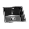 Мойка стальная Under top mini STEEL S201 black (400*430*220mm) GRANADO, купить - фото №2 - small