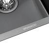Мойка стальная Under top mini STEEL S201 black (400*430*220mm) GRANADO, недорого - фото №3 - small