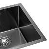 Мойка стальная Under top mini STEEL S201 black (400*430*220mm) GRANADO, фото - фото №5 - small