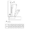 Завіса Clip-On, 165°, трансформер, без пружини, нікель, 3D Muller Profi Line, ціна - фото №6 - small