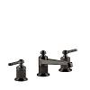 Змішувач для умивальника Gessi Venti 20 на 3 отвори низький Black Metal Bruched PVD (65013707) Gessi - small